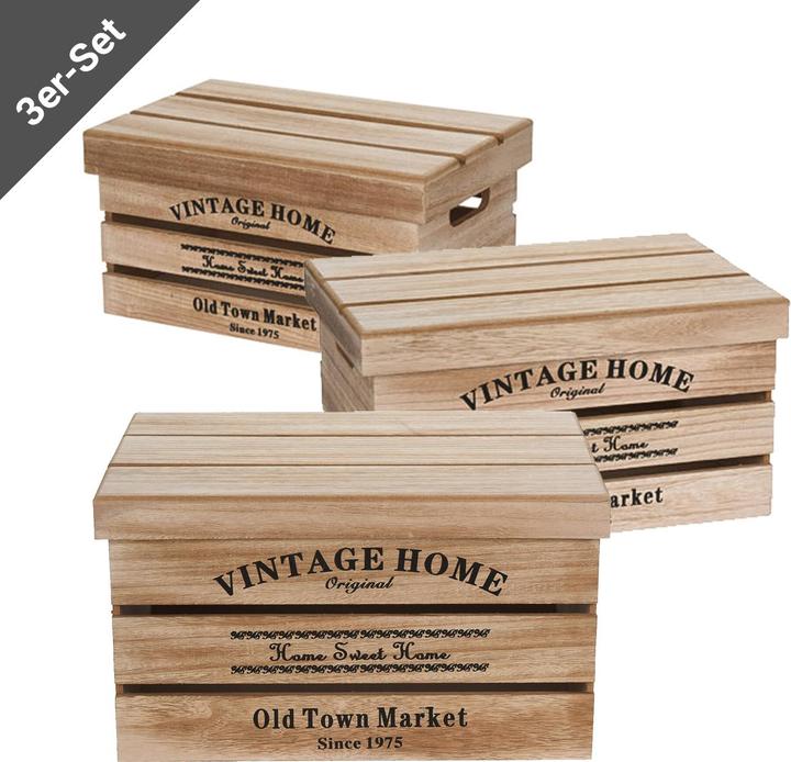 Produktbild Natura Punto 3er Kisten Set (42 x 32 x 23.5 cm)