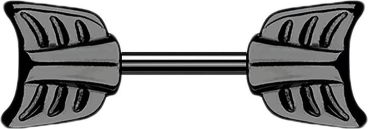 Star Piercing Micro Barbell schwarz mit Pfeil (Chirurgenstahl 316L, ohne Messing)