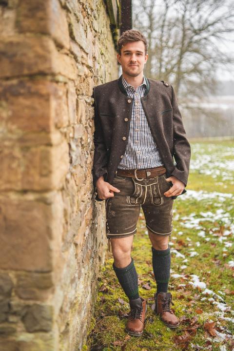 Produktbild OS Trachten Tegernseer-Janker braun Trachtenjanker Herren Jagdjanker Jagdsakko Herrensakko aus 100% Wolle Made i (102)