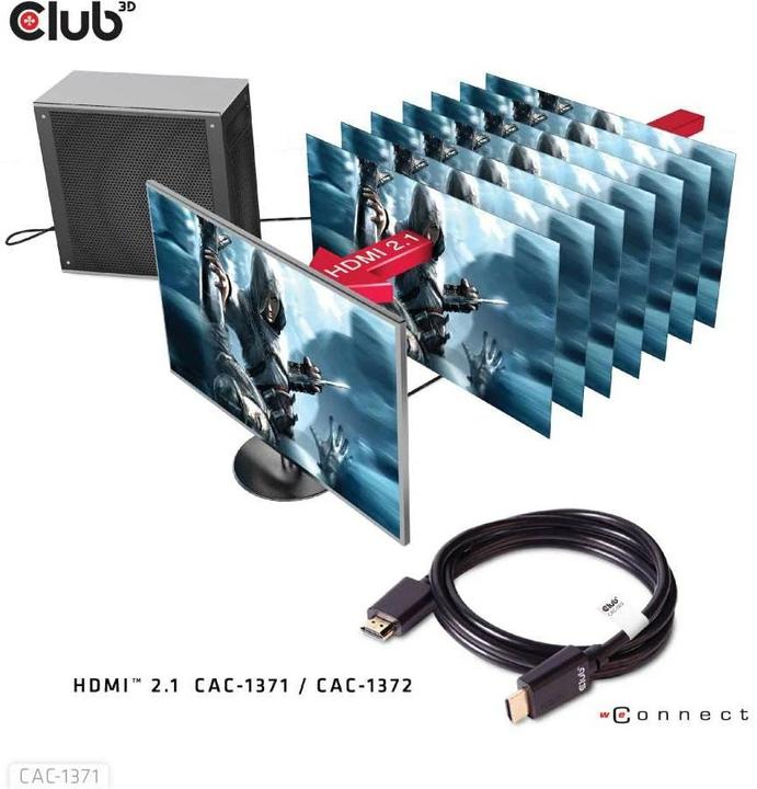 Image du produit Club 3D HDMI (Typ A) — HDMI (Typ A) (1 m, HDMI)
