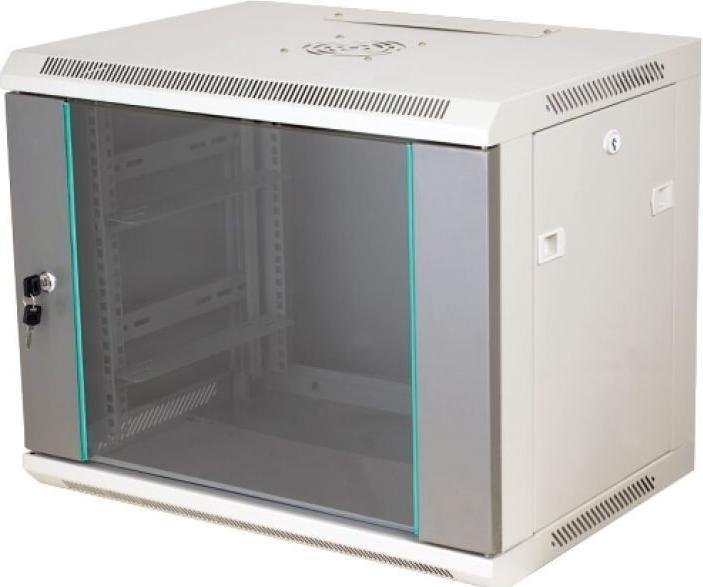 Produktbild Alantec SW-9U-600-450-N-DSJ-OP-RP-B-S rack cabinet Wall mounted rack Grey (9 HE, 19 Zoll Rack)