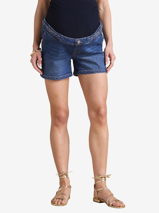 Produktbild Envie de Fraise Umstands-Jeansshorts mit Flechtakzent, Einsatz abnehmbar (46)