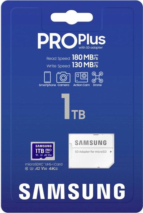Immagine prodotto Samsung PRO Plus (1000 GB, microSDXC, U3, UHS-I)