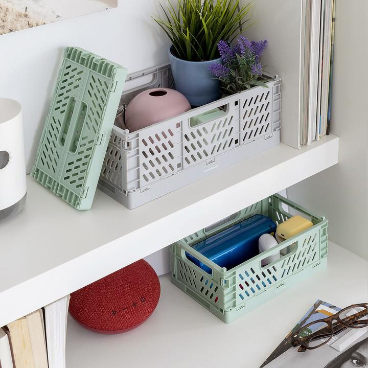 Actual product image InnovaGoods 3x stackable and foldable storage boxes (20 x 15 x 9 cm, 30 x 20 x 12 cm)