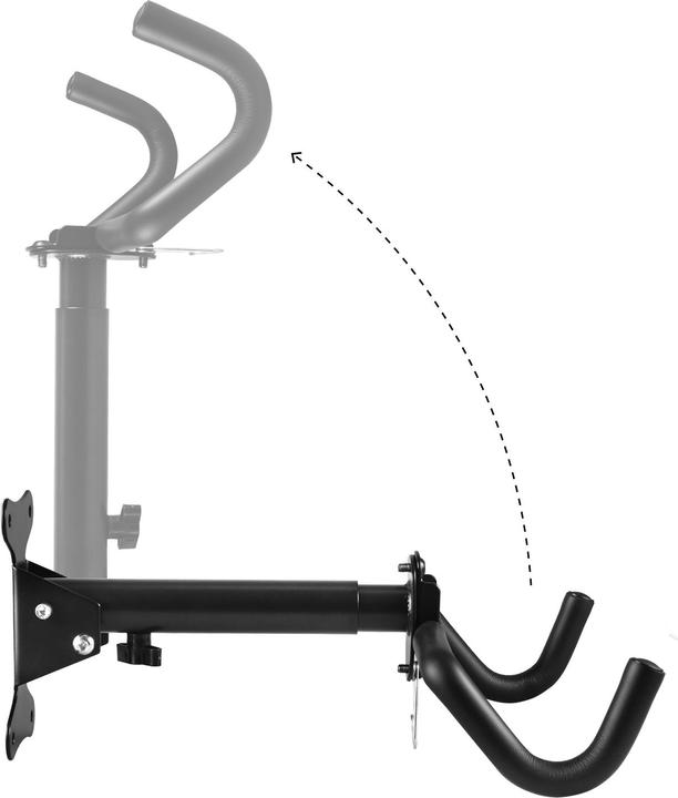 Produktbild Maclean Fahrrad-Wandhalterung horizontal Stahl max. Belastung 30kg MC-484