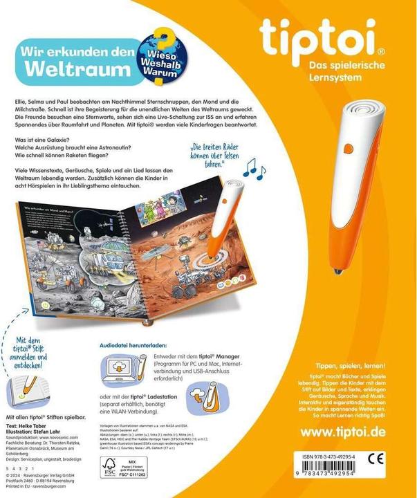 Produktbild Ravensburger Wieso? Weshalb? Warum? Wir erkunden den Weltraum (Deutsch, Heike, Tober, 2024)