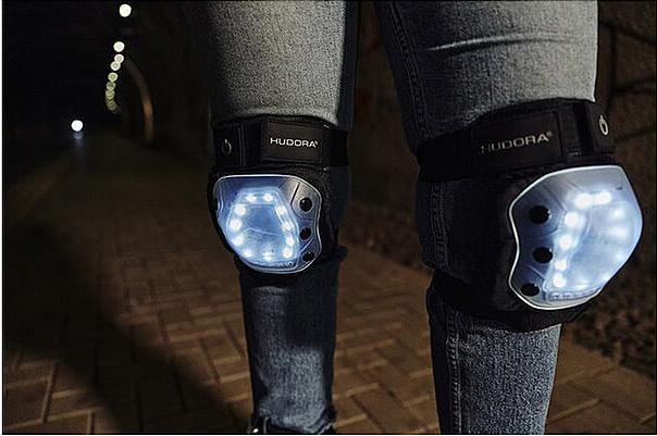 Produktbild Hudora Protektoren LED (M, Ellbogenschoner, Knieschoner, Einzelstück)