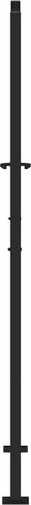 Immagine prodotto VidaXL Cancello da giardino nero 105x180 cm design ad ante in acciaio cancello per recinzione cancello da