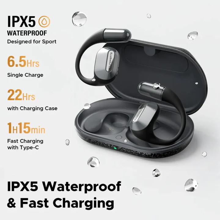 Immagine prodotto Soundpeats Cuffie wireless HearFit (nero) (22 h, Senza fili)