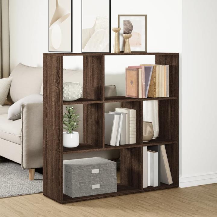 Produktbild VidaXL Raumteiler Bücherregal Standregal Büroregal Regal Braun Eichen-Optik (102 x 29 x 103.5 cm)