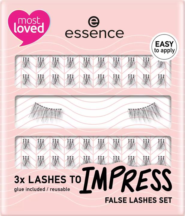 essence Lashes to Impress False Lashes 3 Stück (Künstliche Wimpern)