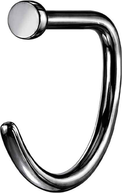 Produktbild Star Piercing Nasenring offen schwarz D-Form (Titan G23, ohne Messing)