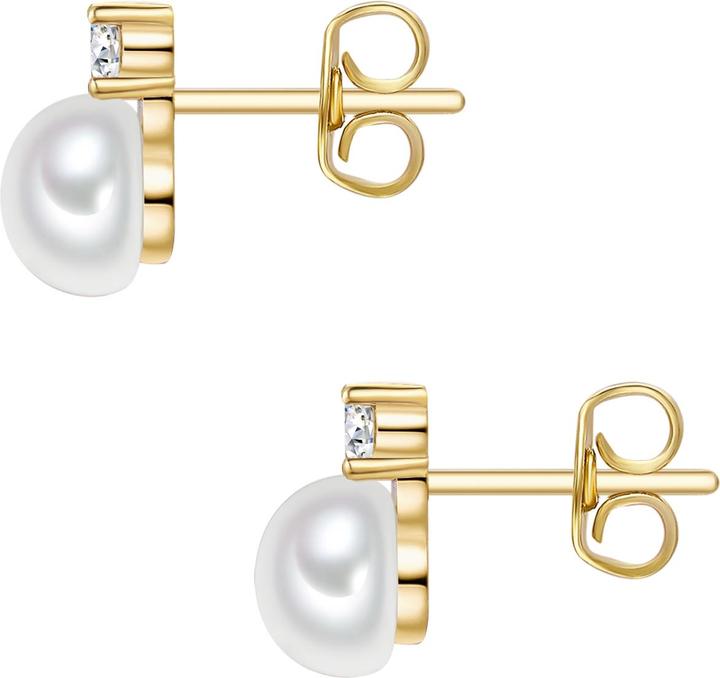 Immagine prodotto Trilani Donna Argento 925 Cubic Zirconia Perla d'acqua dolce coltivata Oro giallo - 31550 (Argento)