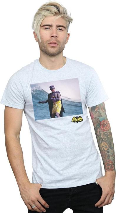 Actual product image Mens Batman TV Series Surfing Logo T-Shirt (4XL)