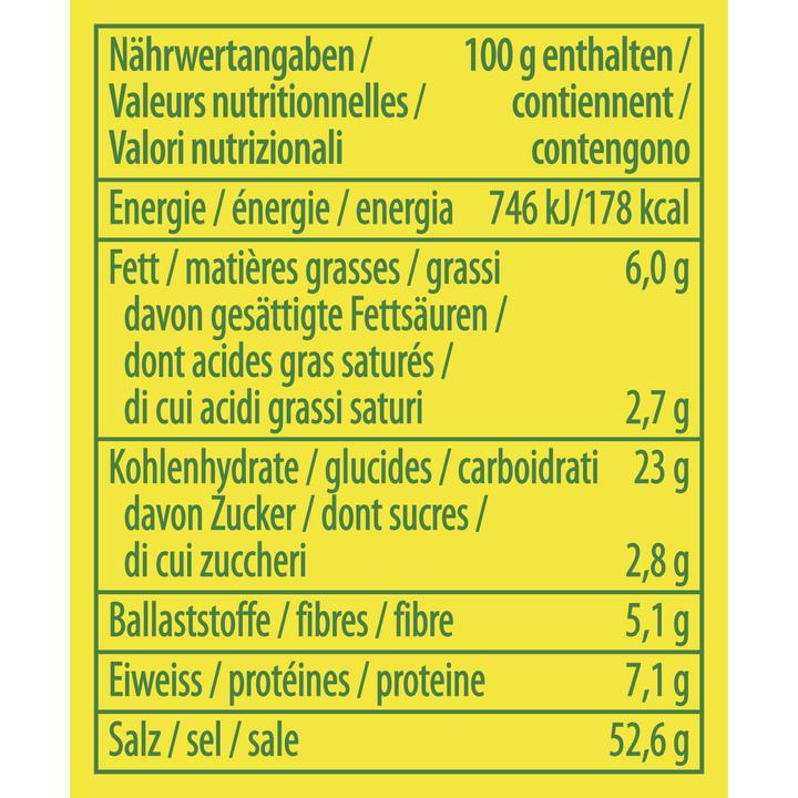 Valeurs nutritives et ingrédients Knorr Aromat Condiment en poudre Chili 90 g Saupoudreuse (90 g)