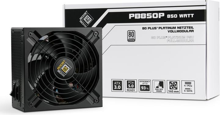 Produktbild CSL 850 Watt BoostBoxx Power Boost, Full-Modular, 92% Effizienz, 80 Plus Platinum zertifiziert (850 W)