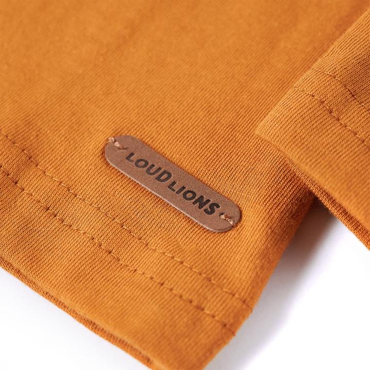 Image du produit VidaXL T-shirt manches longues enfant Ocre foncé 92,Matière : 100 (92)