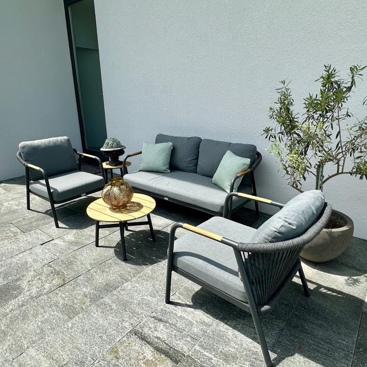 Immagine prodotto Ventaris Set salotto da giardino Verona in alluminio 5 pezzi incl. tavolini antracite