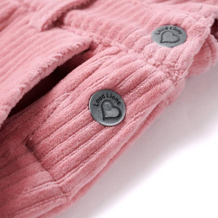 Produktbild VidaXL Kinder-Latzkleid Cord Hellrosa 128,Material: 58 % Baumwolle (128)
