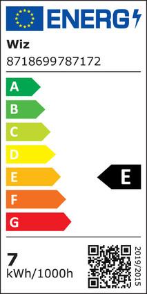 Etichetta energetica WiZ Filamento intelligente (E27, 6.70 W, 806 lm, 1 x, E)