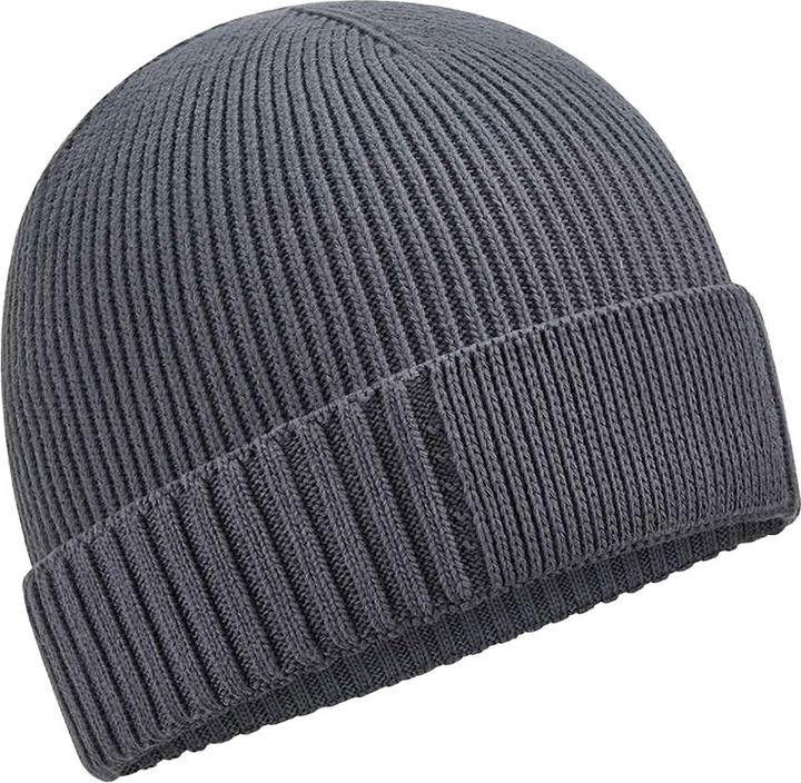 Beechfield Erwachsene BioBaumwolle Engineered Patch Beanie