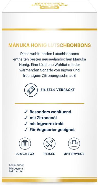Nährwerte und Zutaten Manuka Health MGO 400+ Manuka Lutschbonbons (1 Stück)