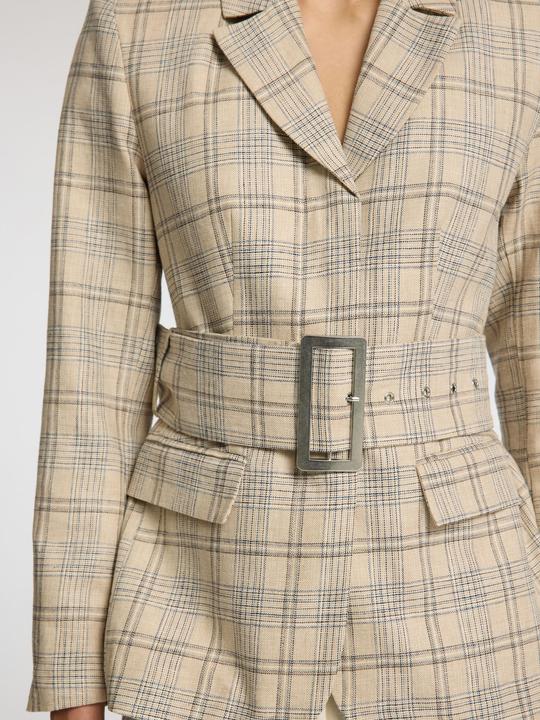 Actual product image Selected Femme Leinenmix Karo Slim Fit Blazer (40)
