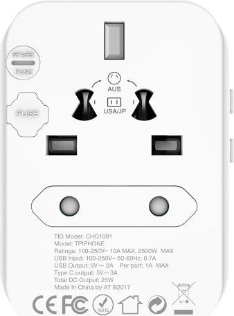 Actual product image Energizer AV Ultimate Adapter - EU travel adapter
