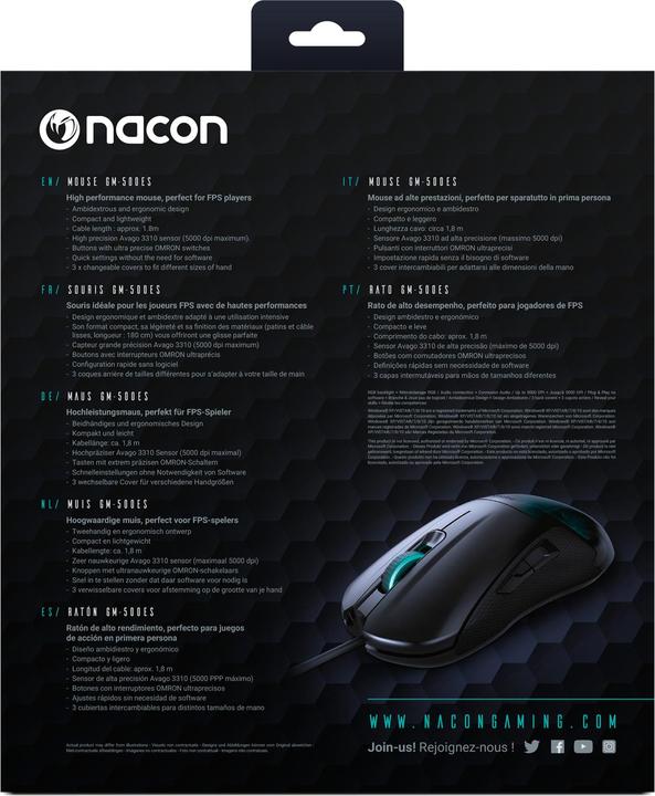 Image du produit Nacon Gaming GM-500 E-Sport (Filaire)