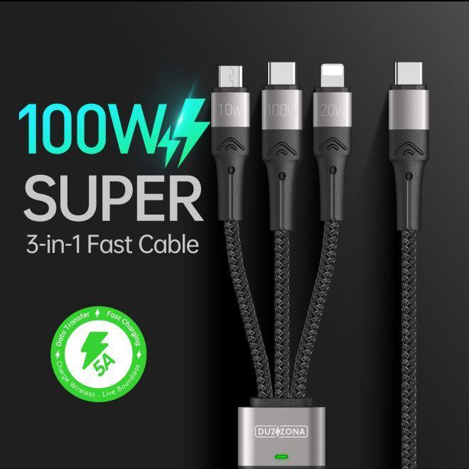 Image du produit Duzzona 3 in 1 USB Ladekabel (1.30 m)