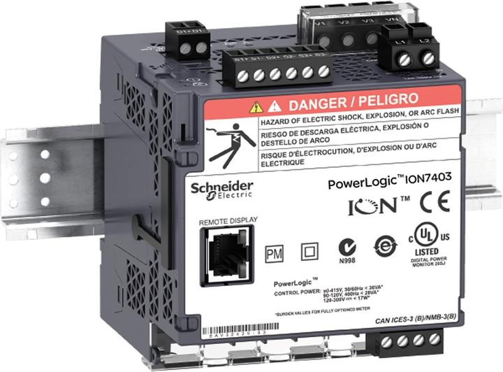Immagine prodotto Schneider Electric SE METSEION7403 Analizzatore di rete PowerLogic ION7403, per guida DIN