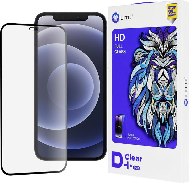 Produktbild Lito - D+ Pro Clear - iPhone 12 / iPhone 12 Pro - Black (1 Stück, Apple iPhone 12 Pro, Apple iPhone 12)
