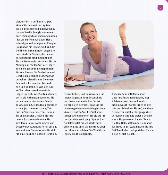 Immagine prodotto Das grosse Rücken-Yoga-Buch (Tedesco, Patricia Römpke, Jutta Pietsch, 2024)