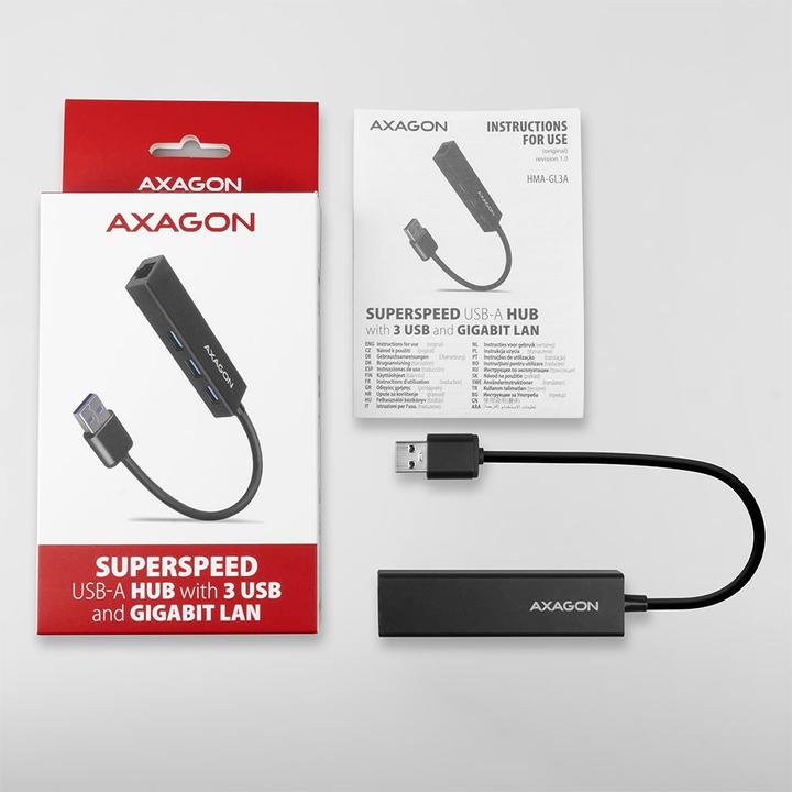 Produktbild Axagon HMA-GL3A (USB-C, 4 Ports)
