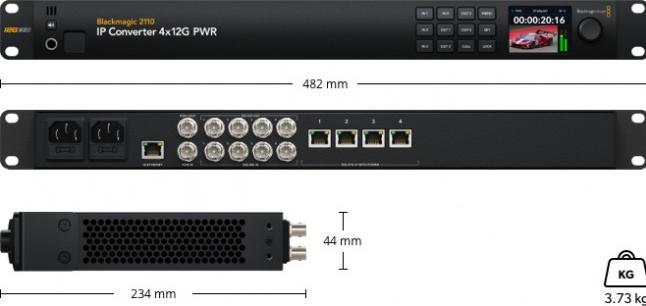 Actual product image Blackmagic 2110 IP Converter 4x12G PWR