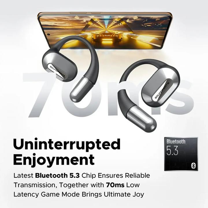 Immagine prodotto Soundpeats Cuffie wireless HearFit (nero) (22 h, Senza fili)