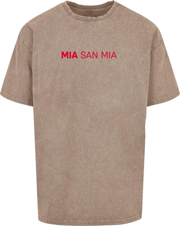 Actual product image FC Bayern München Mia San Mia Red Acid Washed Heavy Oversize Tee - 111611 (L)