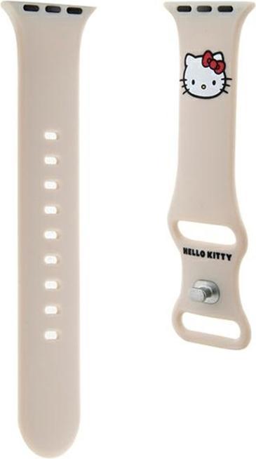 Produktbild Hello Kitty Pasek HKAWMSCHBLE Apple Watch 38/40/41mm beżowy/beige strap Silicone Kitty Head (Silikon, Stahl)