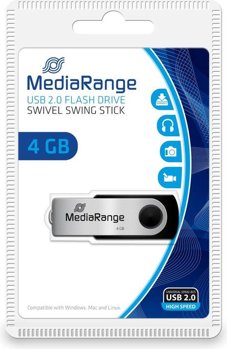 Produktbild MediaRange Flash Drive (4 GB, USB-A)