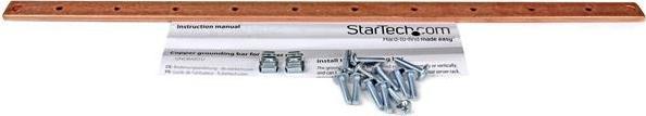 Produktbild StarTech Erdungsschiene für Server Racks - 1 HE oder 10 HE Kupfer Erdungsleiste