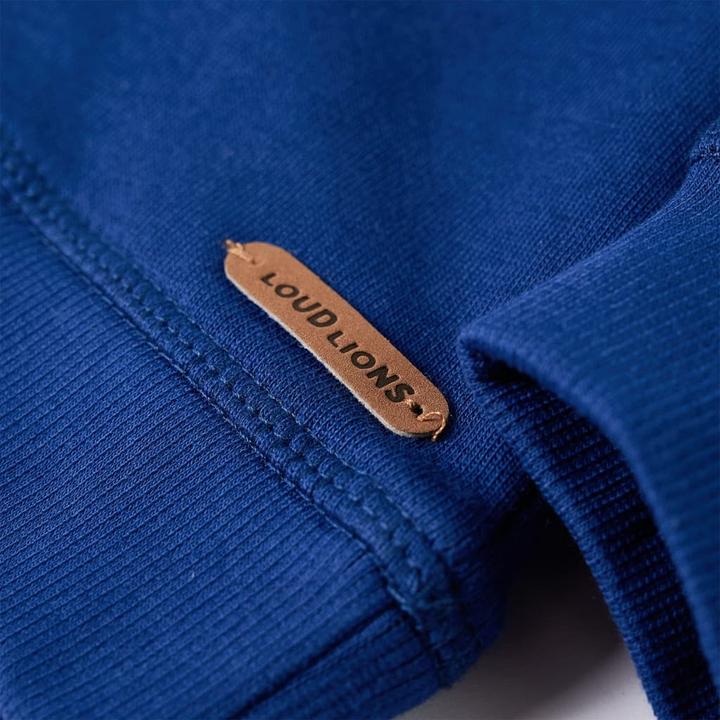 Actual product image VidaXL Children's hooded jumper dark blue 128,Material: 92 (128)