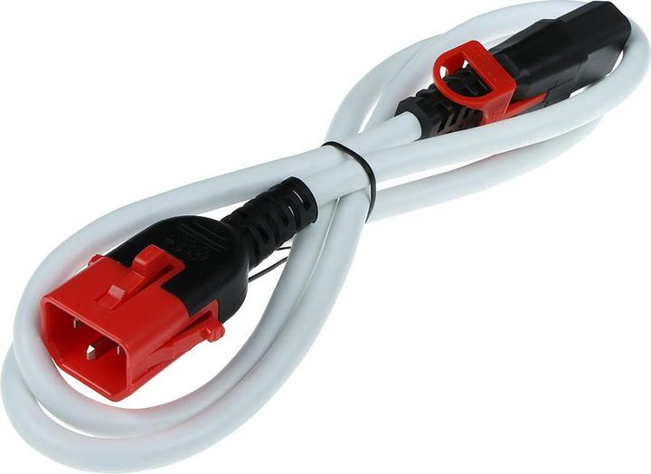 Produktbild Powercord C13 - C14 Dual IEC LOCK white 1 m (1 m)