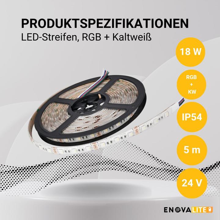Actual product image Enovalite LED strips (RGB, 500 cm)
