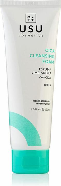 Immagine prodotto USU Cosmetics Schiuma detergente per il viso con CICA pH 5.5 120ml - Rimuove le impurità, idrata, lenisce e (Schiuma, 120 ml)