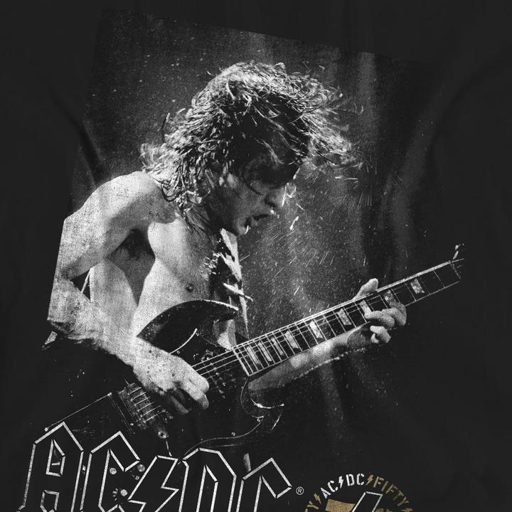 Actual product image AC/DC Unisex Adult Photo Guitar T-Shirt (S)