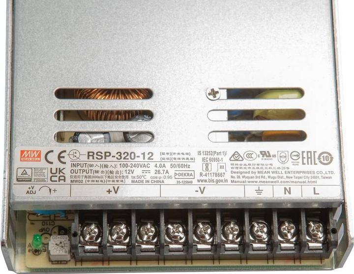 Actual product image MeanWell AC/DC power supply module closed (320 W)
