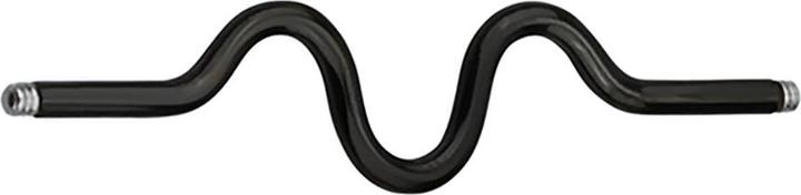 Actual product image Star Piercing Barbell bar black zig zag (without brass, Surgical steel 316L)