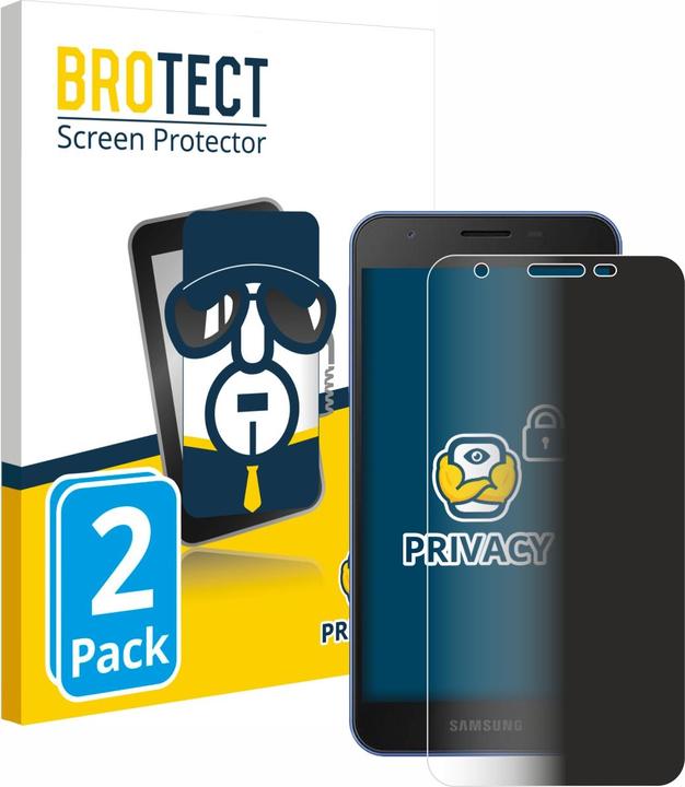 Produktbild BROTECT Sichtschutzfolie Anti-Spy Privacy Folie Blaulicht-Schutz (2 Stück, Samsung Galaxy A2 Core)