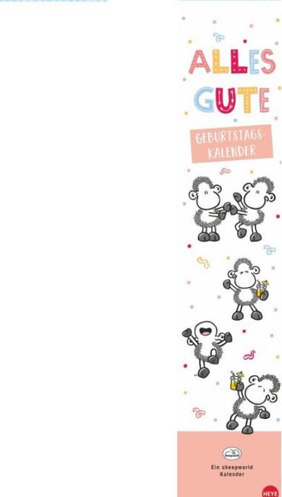 sheepworld Geburtstagskalender Langplaner (11 x 49 cm, Harter Einband, Deutsch)