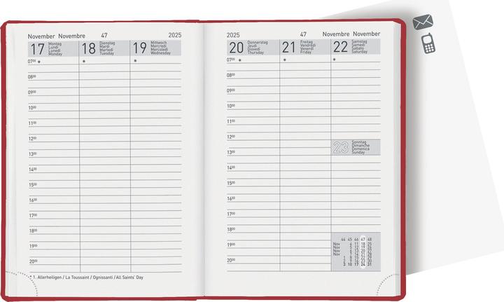 Nährwerte und Zutaten Biella Taschenagenda Rex (10 x 14 cm, Deutsch, Englisch, Italienisch, Französisch)